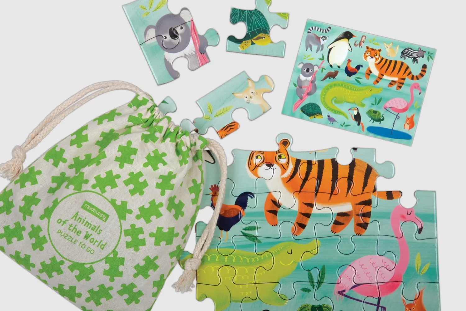 Mudpuppy Animals of the World puzzle 36 piese de voiaj