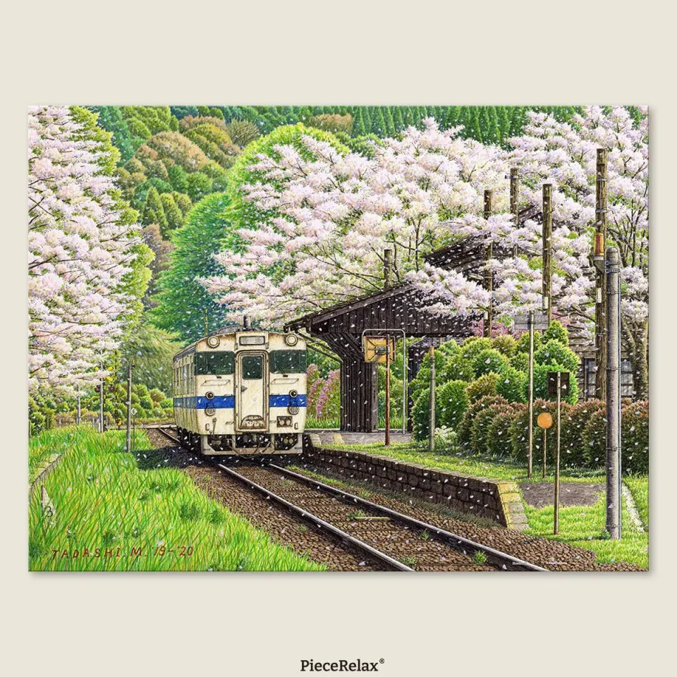 PieceRelax Falling Cherry Blossoms puzzle 1000 piese sakura