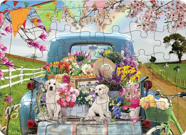 Cobble Hill Country Road puzzle tava 35 piese catei