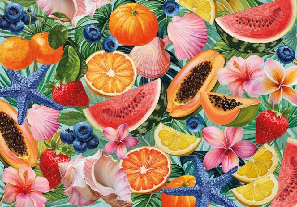 Mosaic Puzzles Pieces of Summer puzzle lemn 100 piese fructe
