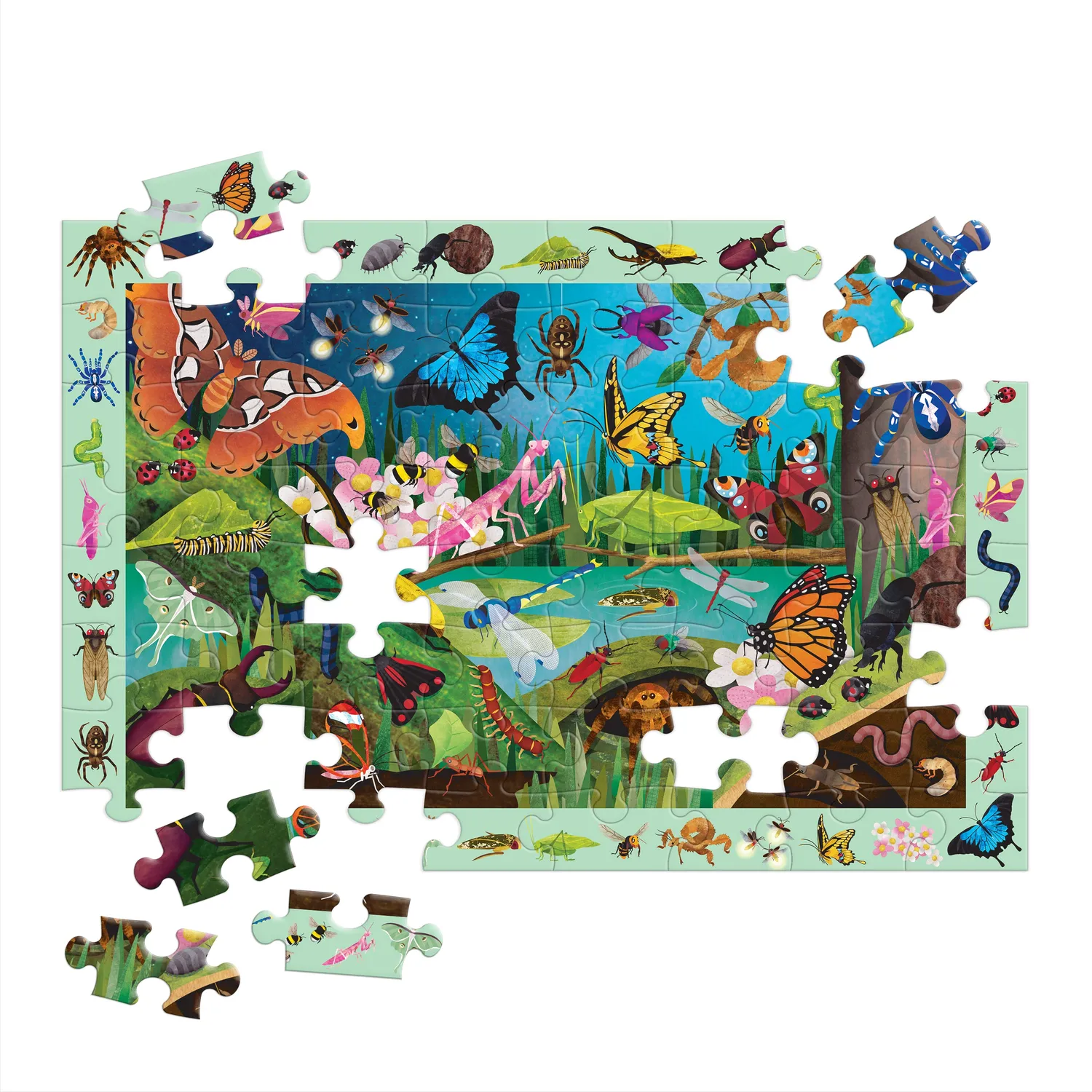 Mudpuppy Bugs & Butterflies puzzle 64 piese search & find