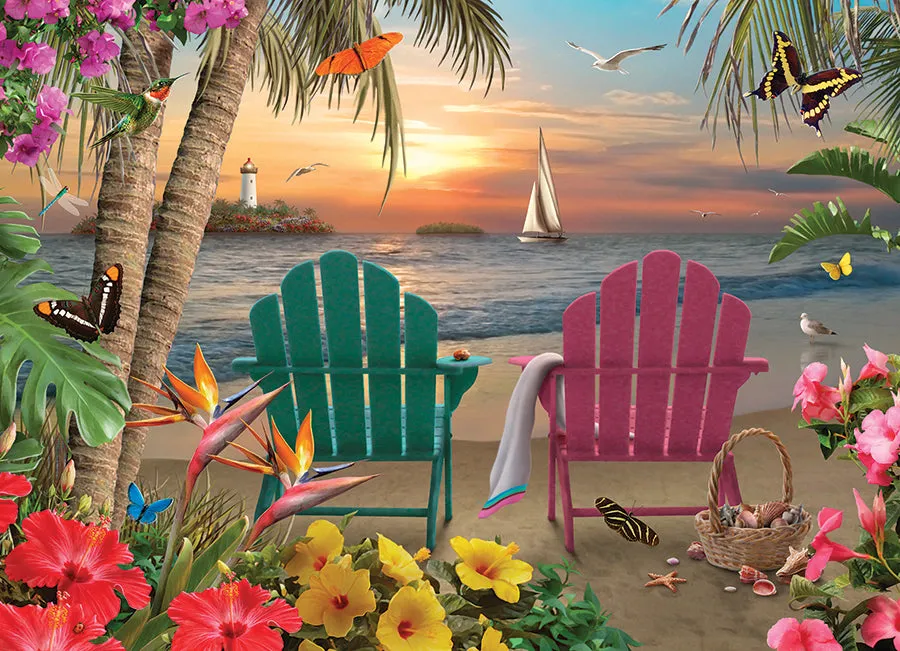 Cobble Hill Island Paradise puzzle 500 piese tropical