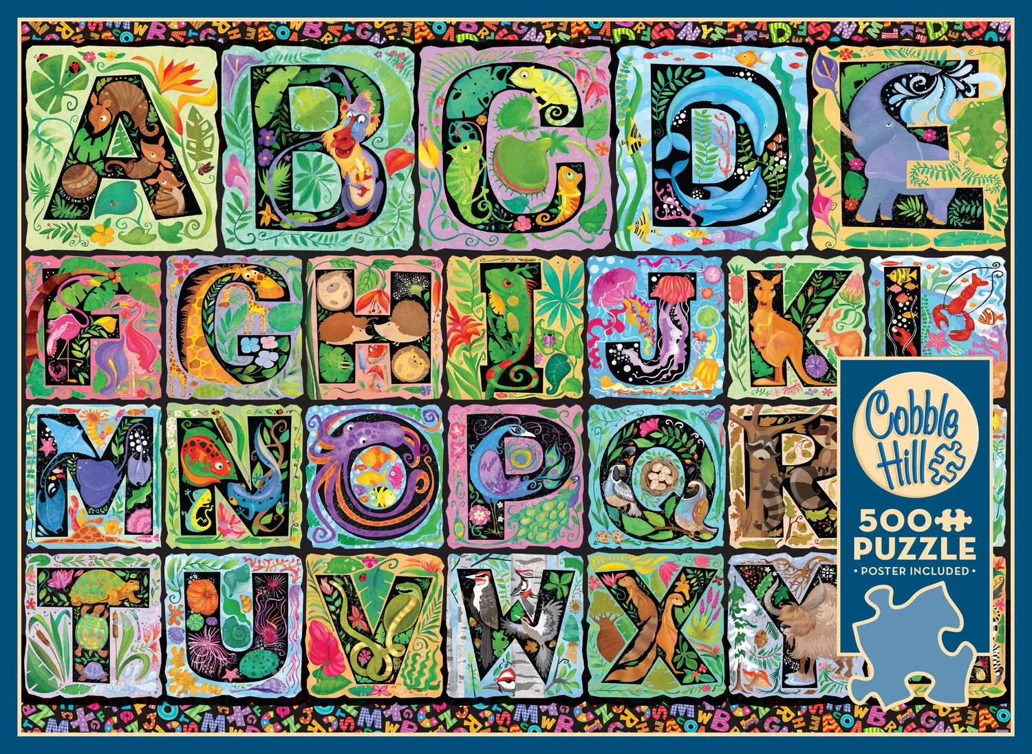 Cobble Hill A to Z puzzle 500 piese animale