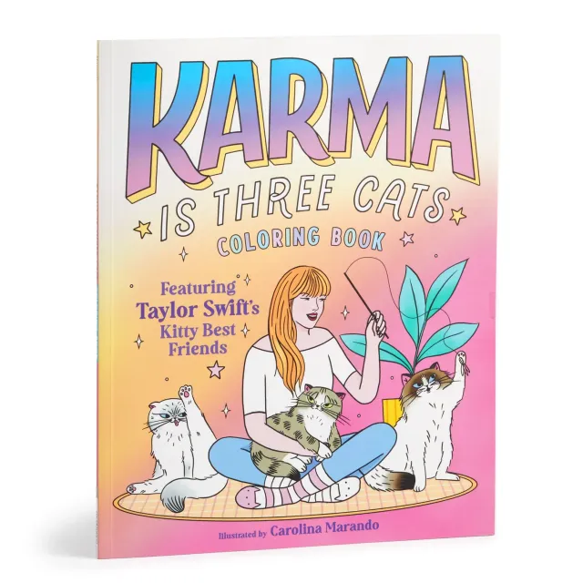 Mudpuppy Karma is Three Cats carte de colorat pisici