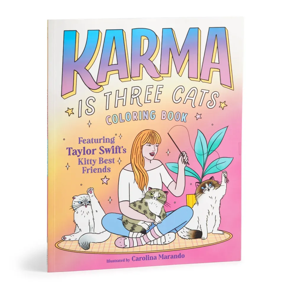 Mudpuppy Karma is Three Cats carte de colorat pisici