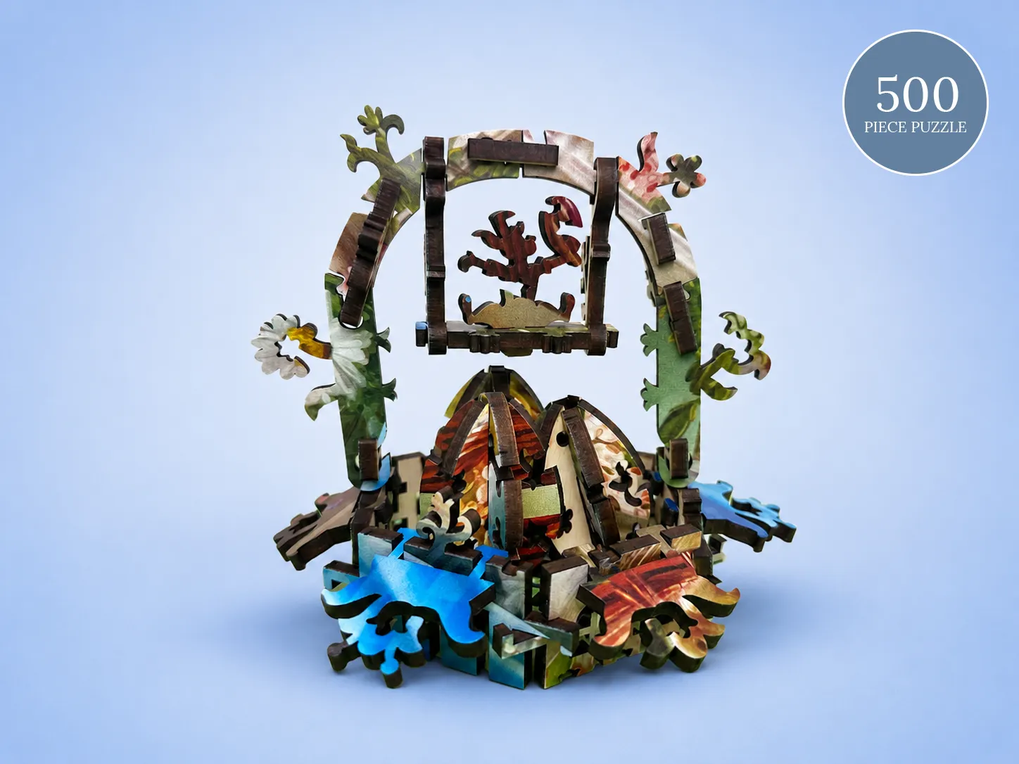 Mosaic Heritage 3D Happy Easter puzzle lemn 500 piese cu cos 3D