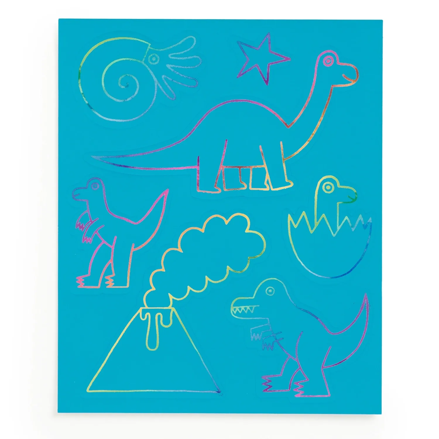 Mudpuppy Mighty Dinosaurs Scratch Magic kit razuibil dinozauri