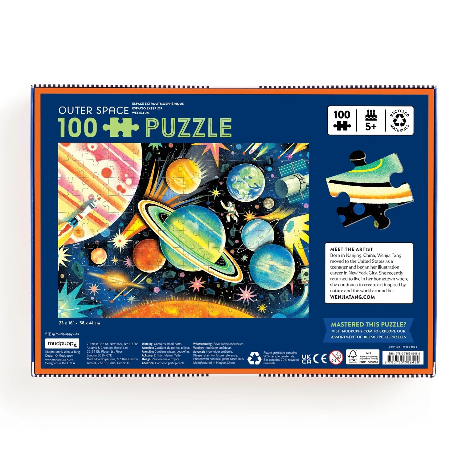 Mudpuppy Outer Space puzzle 100 piese 58x40 cm spatiu