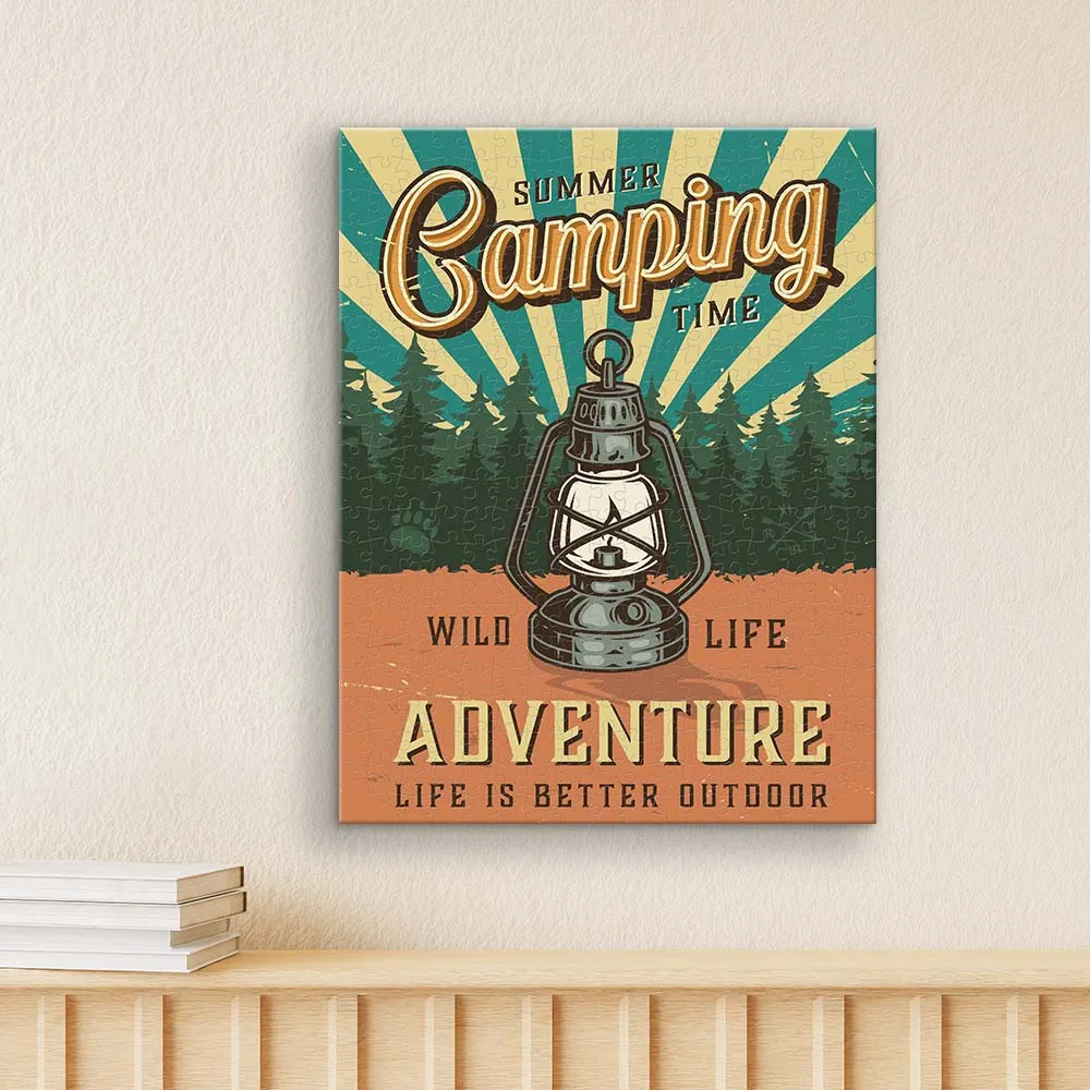 PieceRelax Puzzle Canvas Retro Poster Camping Lantern HN1275 puzzle
