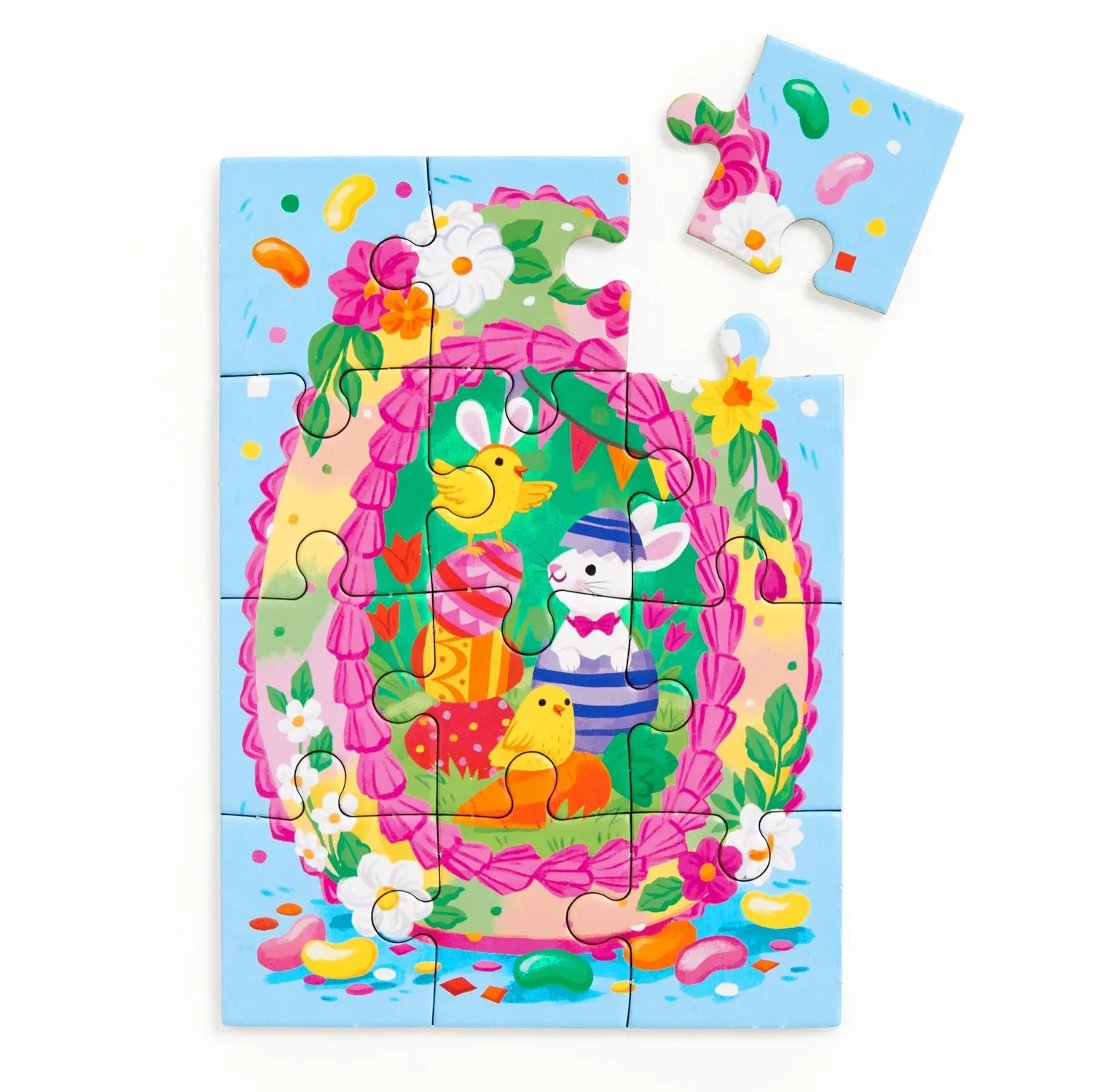 Mudpuppy Egg-cellent Easter felicitare puzzle 12 piese