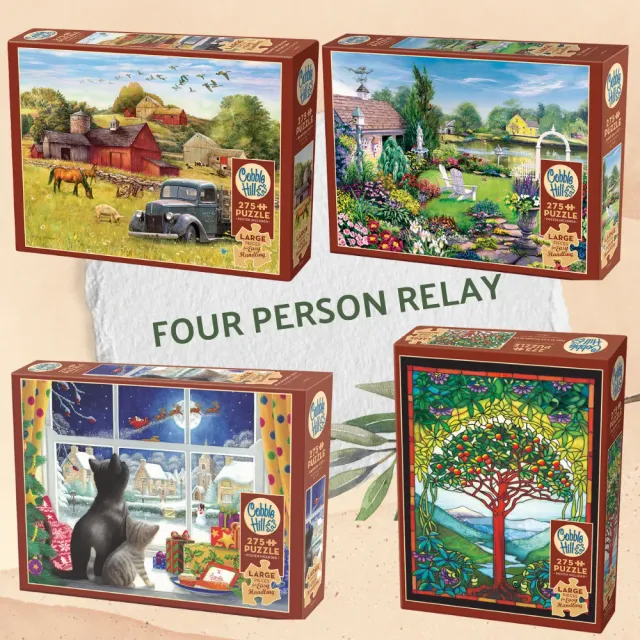 Cobble Hill Team Relay puzzle 4x275 piese concurs