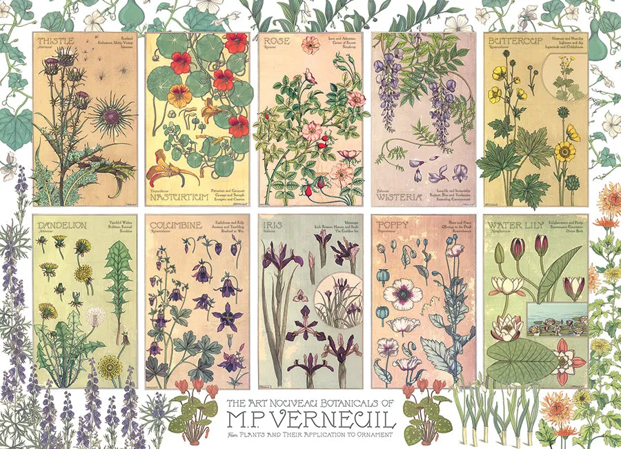 Cobble Hill Botanicals by Verneuil puzzle 1000 piese flori