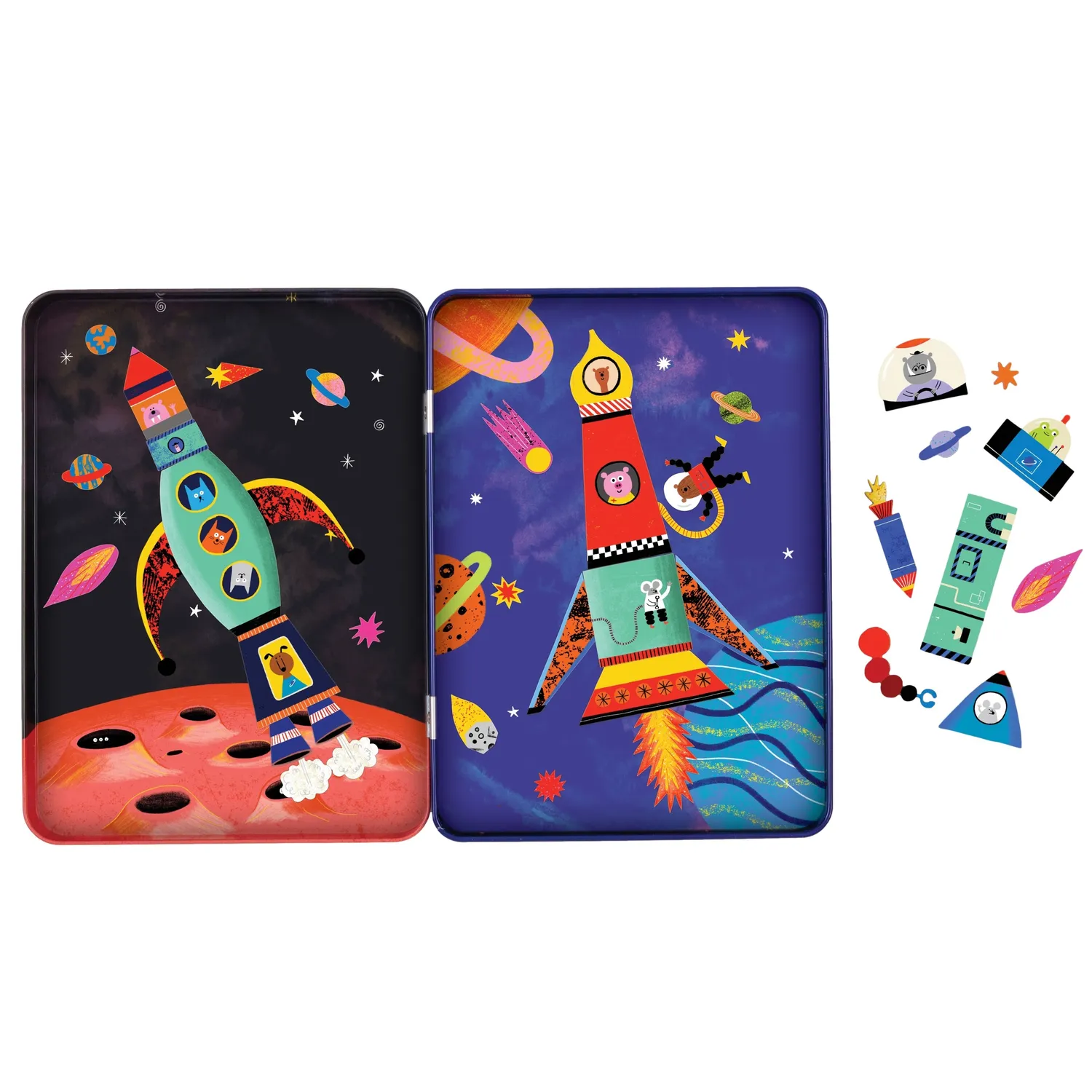Mudpuppy Rocket Ships joc magnetic rachete spatial