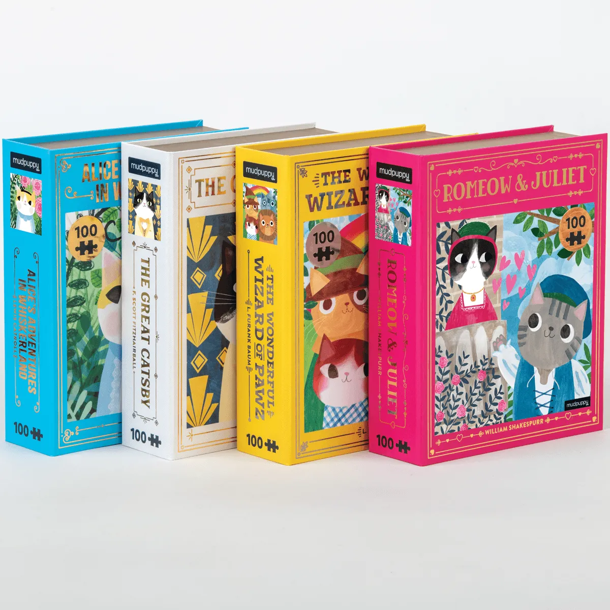 Mudpuppy Bookish Cats puzzle 100 piese 27x34 cm