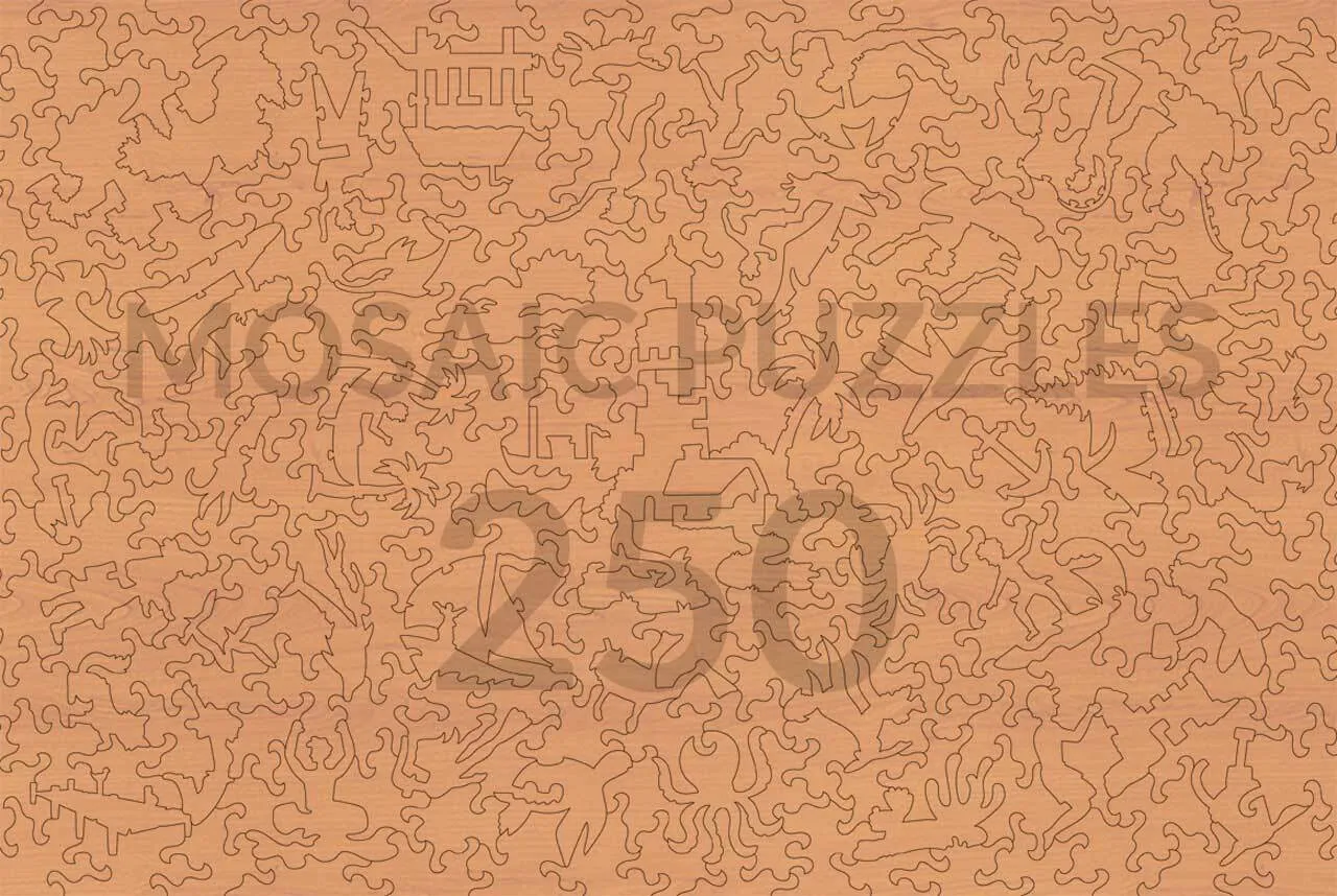Mosaic Puzzles Coastal Getaway puzzle lemn 100 piese far