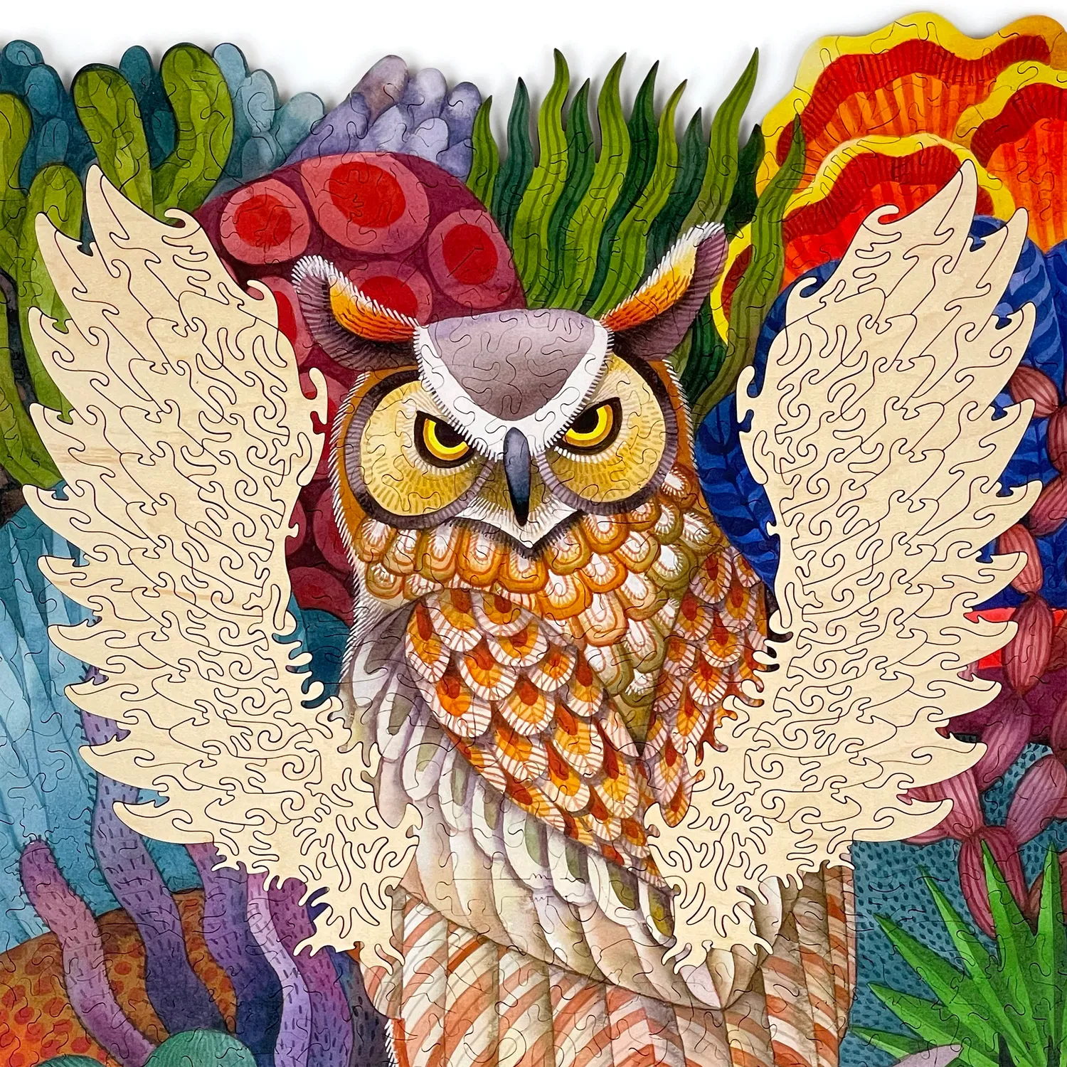 Hidden Piece Puzzles Desert Owl puzzle 605 piese forme neregulate