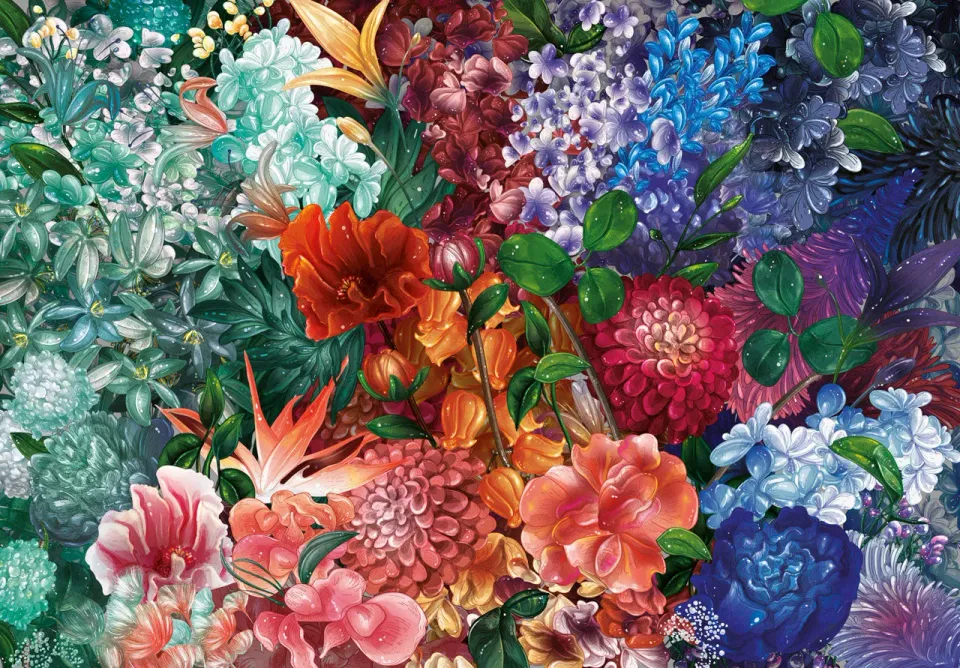 Mosaic Puzzles Ombre Bloom puzzle lemn 50 piese floral