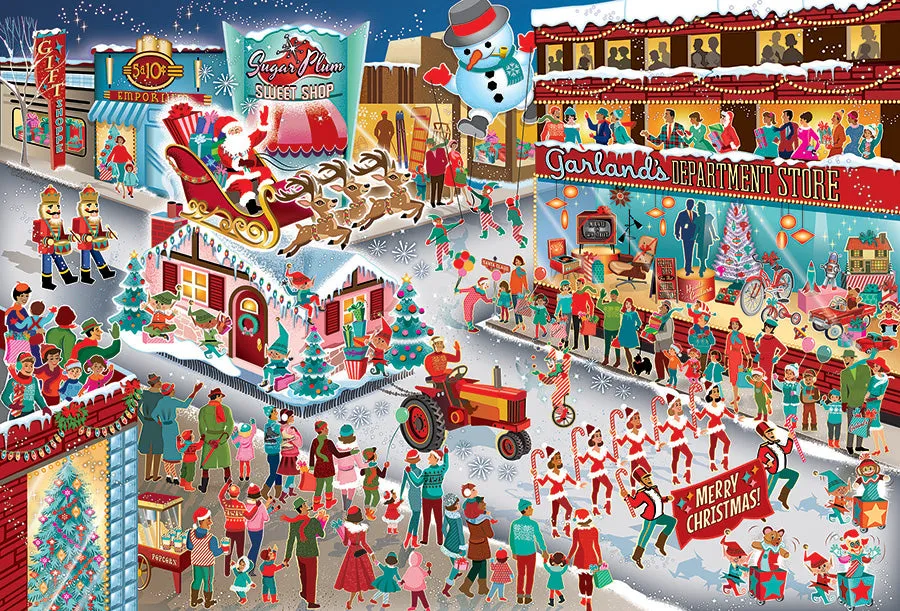 Cobble Hill Santa's Parade puzzle 2000 piese iarnă