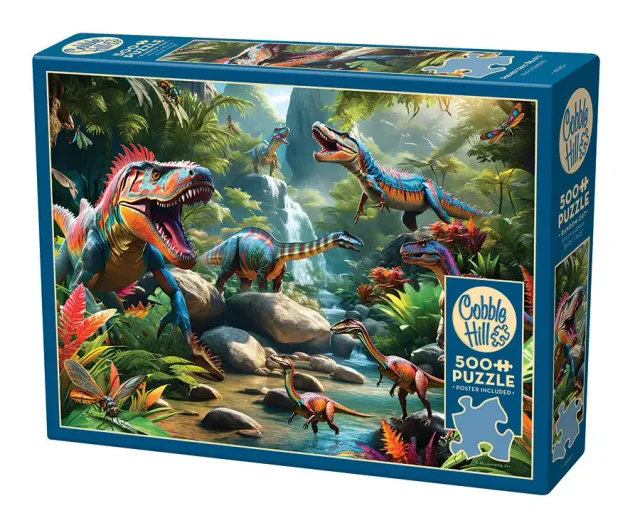 Cobble Hill Prehistoric Beasts puzzle 500 piese jungla