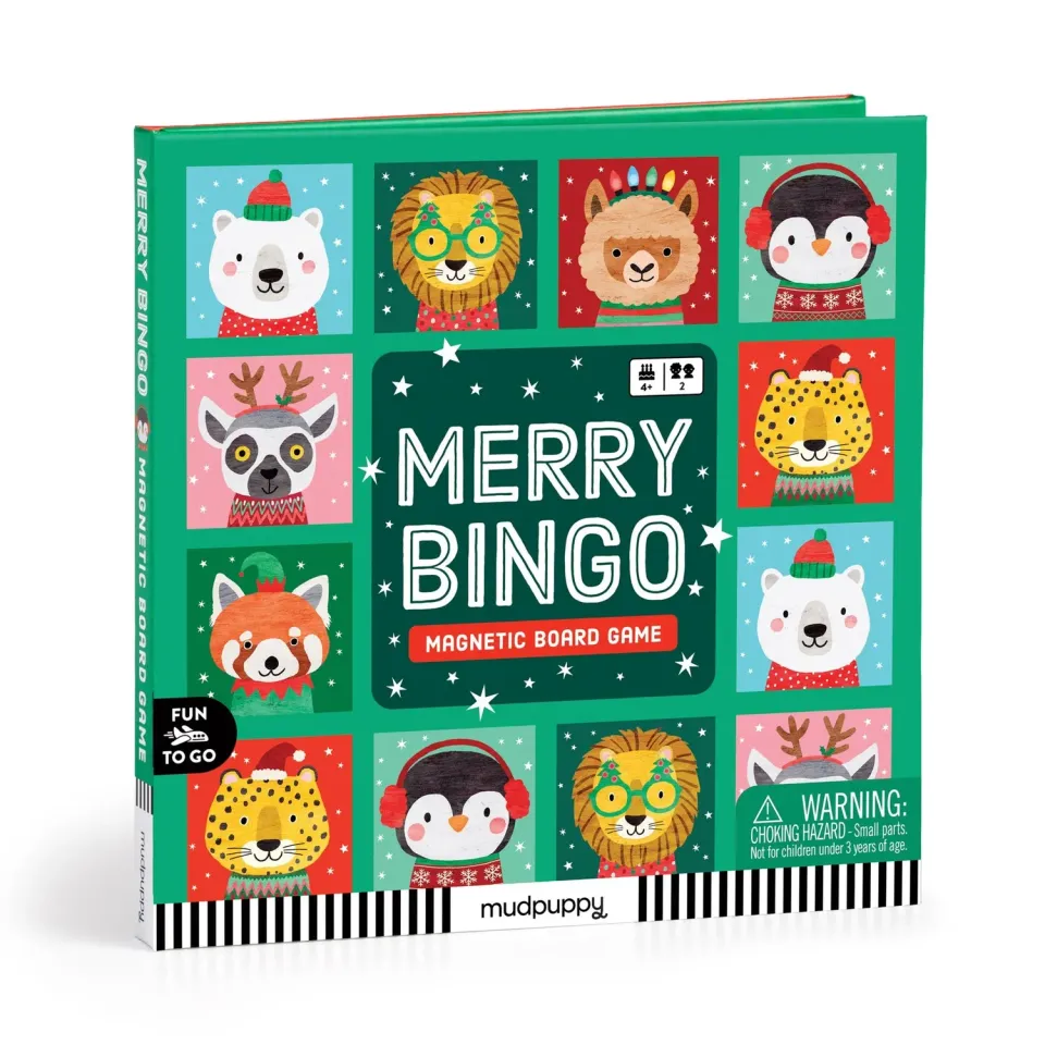 Mudpuppy Merry Bingo joc bingo magnetic 2 jucători