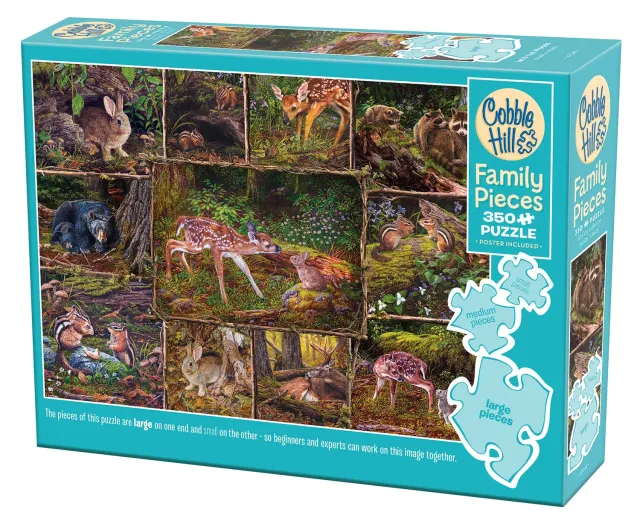 Cobble Hill Into the Woods puzzle familie 350 piese Bambi
