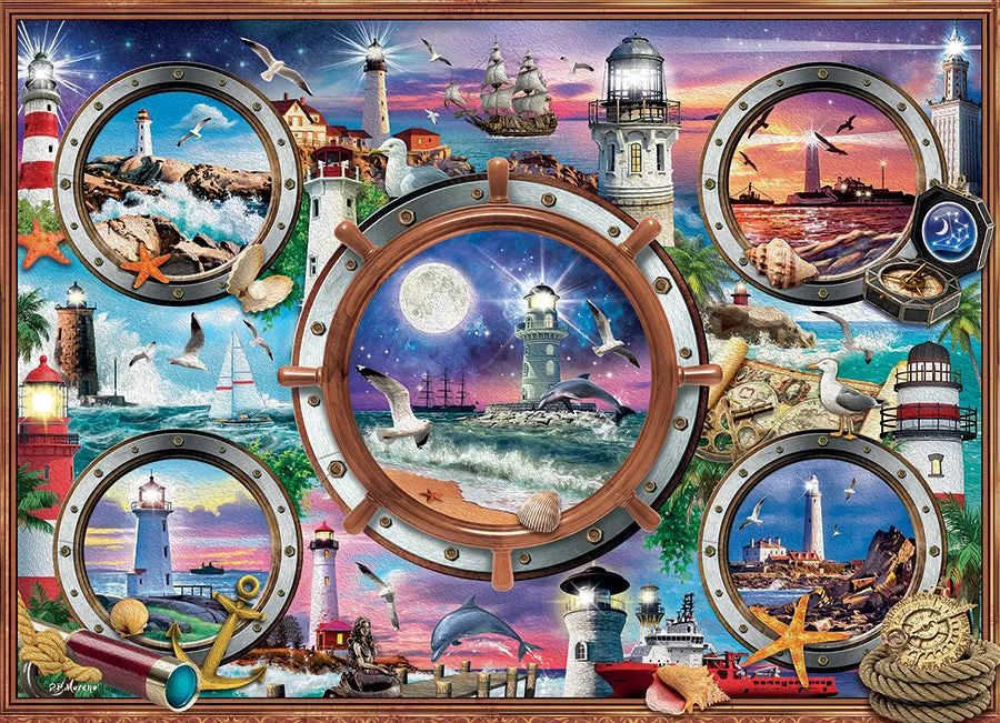 Cobble Hill Lighthouses puzzle 1000 piese faruri