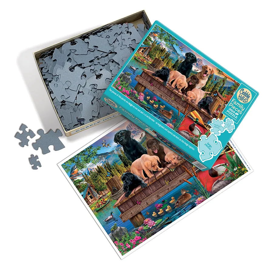 Cobble Hill Family Pieces Pups and Ducks puzzle 350 piese familie