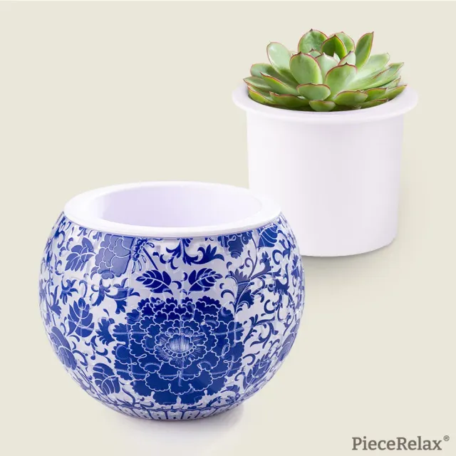 PieceRelax Puzzle Planter Oriental Floral Ornament K1101 ghiveci