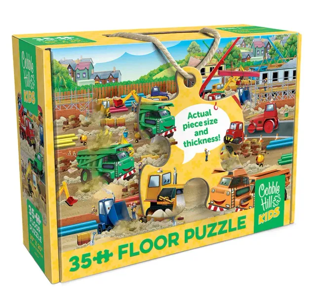 Cobble Hill Construction Zone puzzle podea 35 piese utilaje