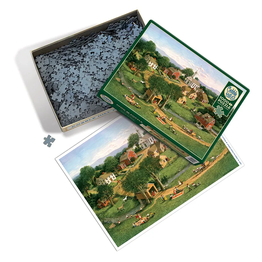 Cobble Hill Picnic by the Bridge puzzle 1000 piese rural