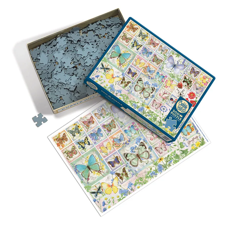 Cobble Hill Butterfly Tiles puzzle 500 piese fluturi