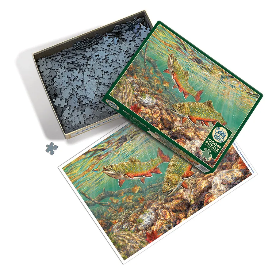 Cobble Hill Brook Trout puzzle 1000 piese pești