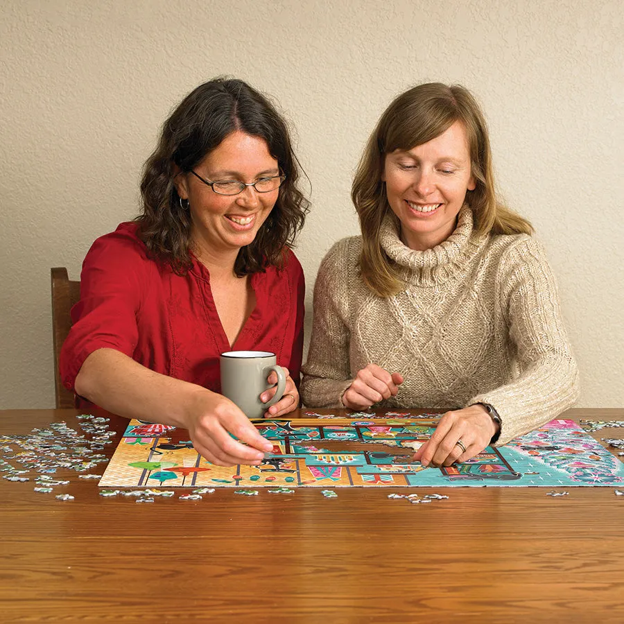 Cobble Hill Christmas Cats puzzle 1000 piese pisici