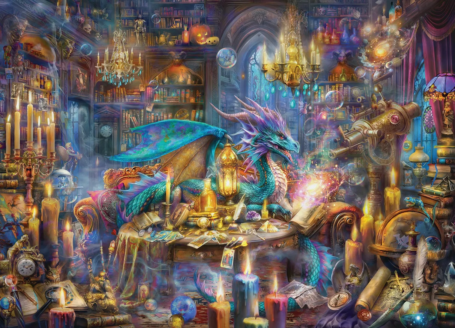 Cobble Hill Library Keeper puzzle familie 350 piese