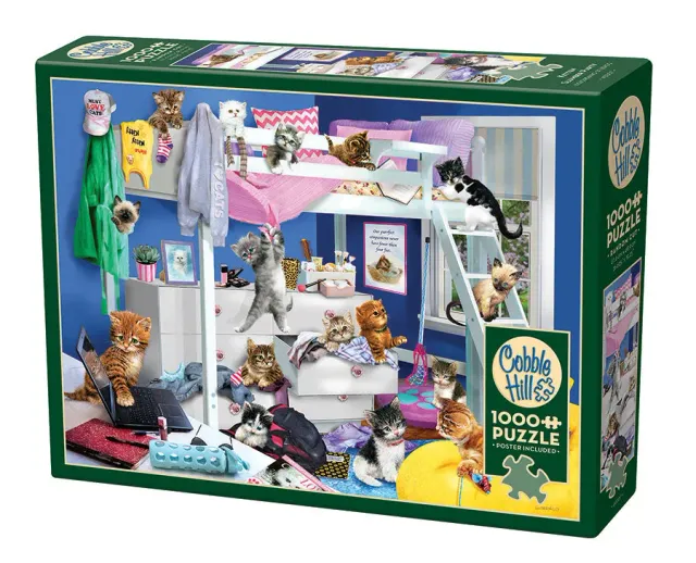 Cobble Hill Kitten Slumber Party puzzle 1000 piese pisici