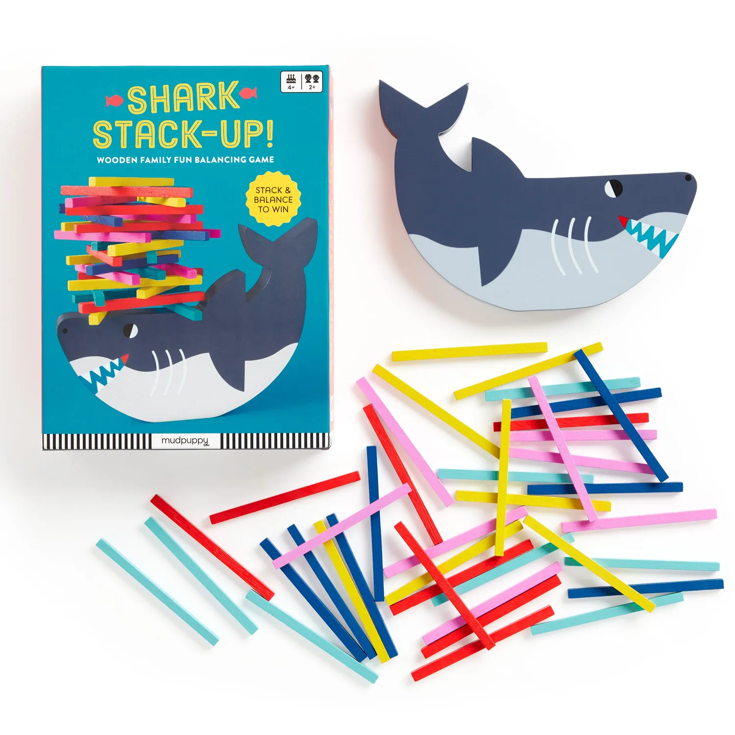 Mudpuppy Shark Stack-up joc echilibru lemn rechin