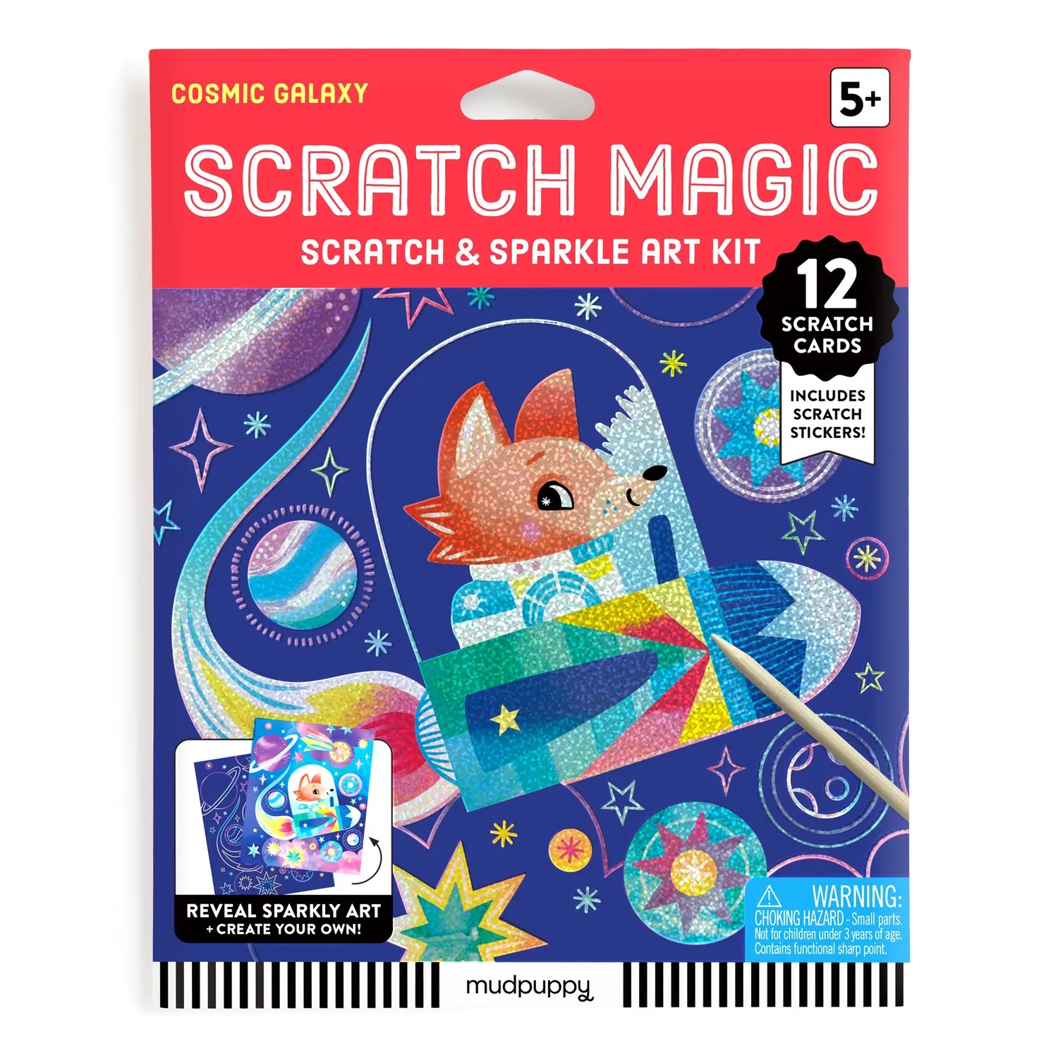 Mudpuppy Cosmic Galaxy Scratch Magic set scratch