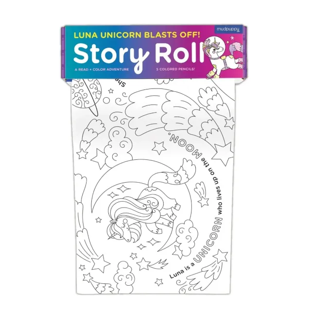 Mudpuppy Luna Unicorn rola de colorat 2,4 m