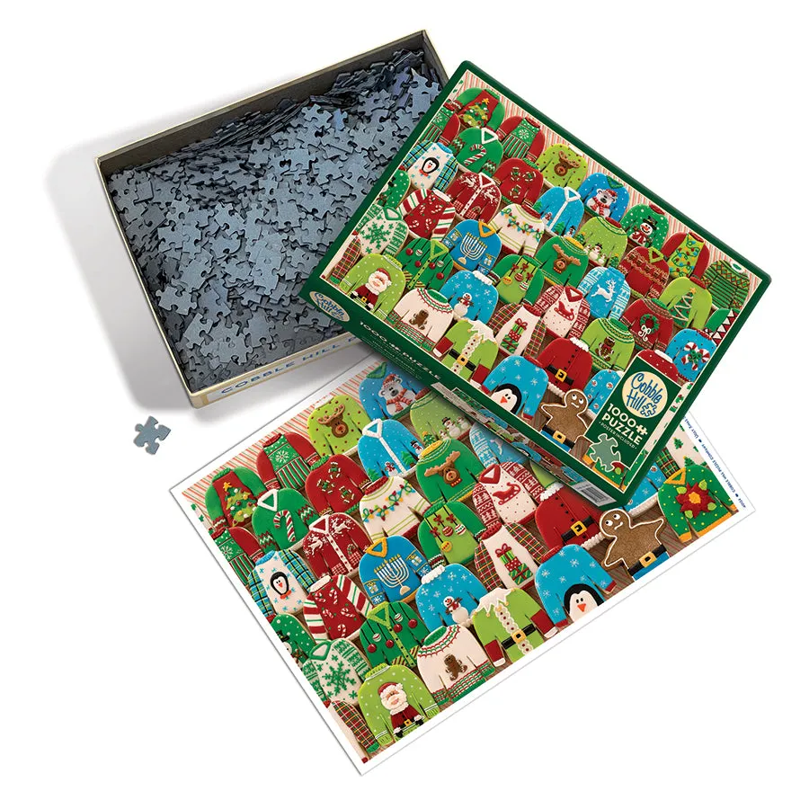 Cobble Hill Ugly Xmas Sweaters puzzle 1000 piese craciun