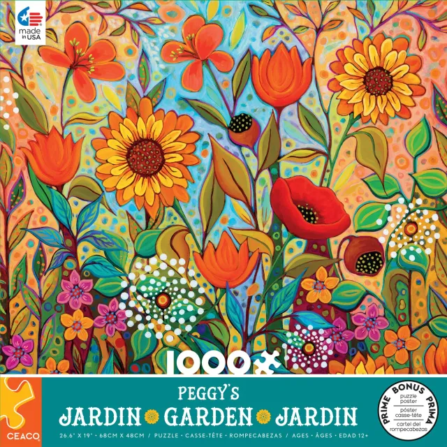 Ceaco Peggy's Garden Joy in the Morning puzzle 1000 piese flori