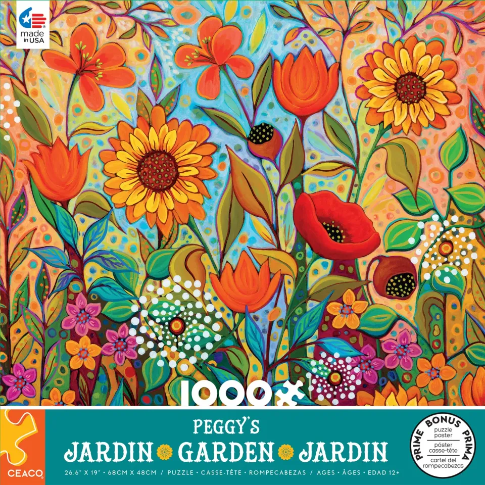 Ceaco Peggy's Garden Joy in the Morning puzzle 1000 piese flori
