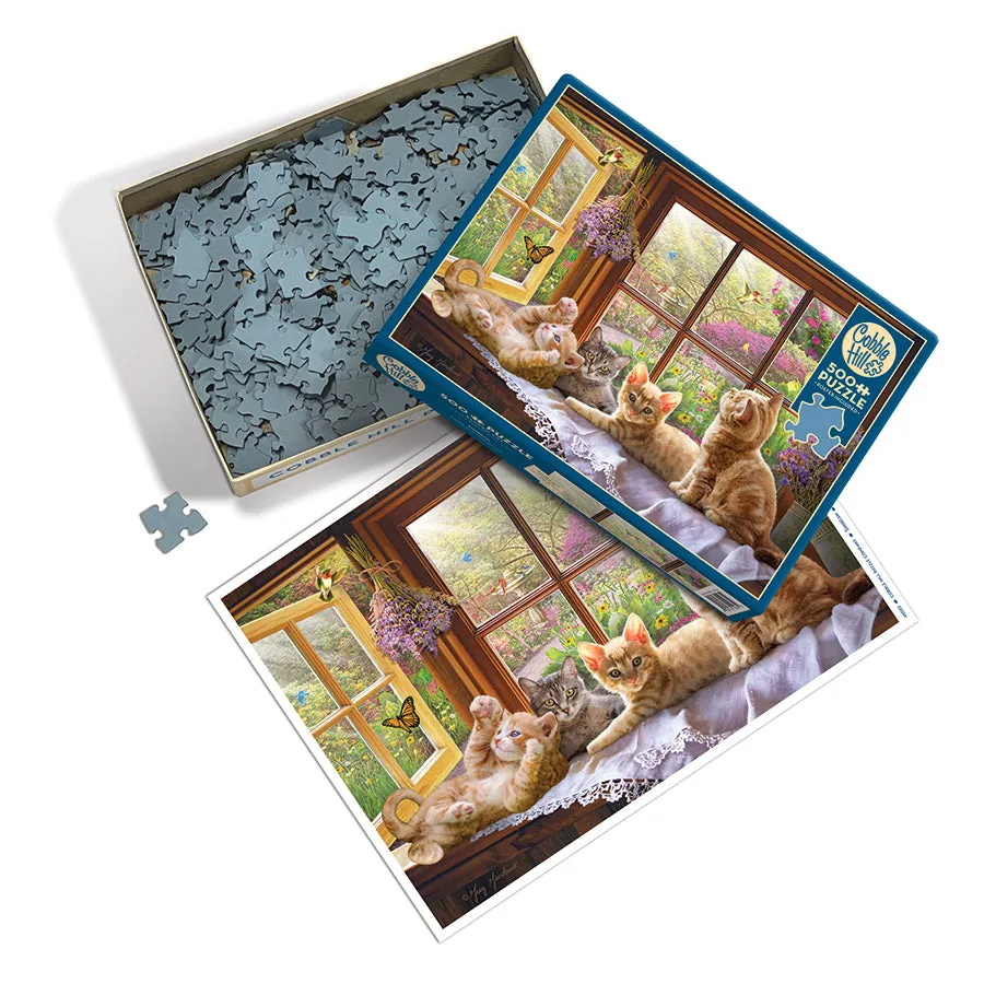 Cobble Hill Sunbeam puzzle 500 piese pisici