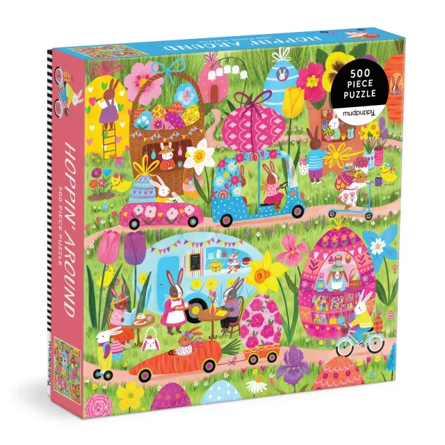 Mudpuppy Hoppin Around 500 puzzle 500 piese iepurasi