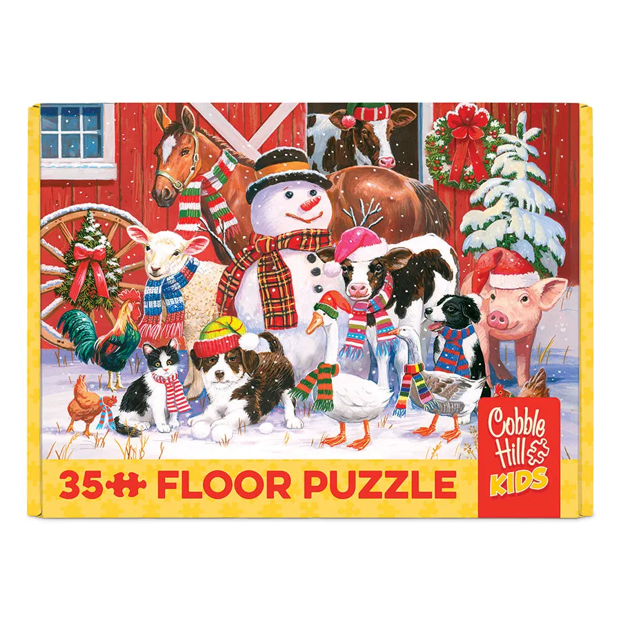 Cobble Hill Festive Farmyard puzzle podea 35 piese