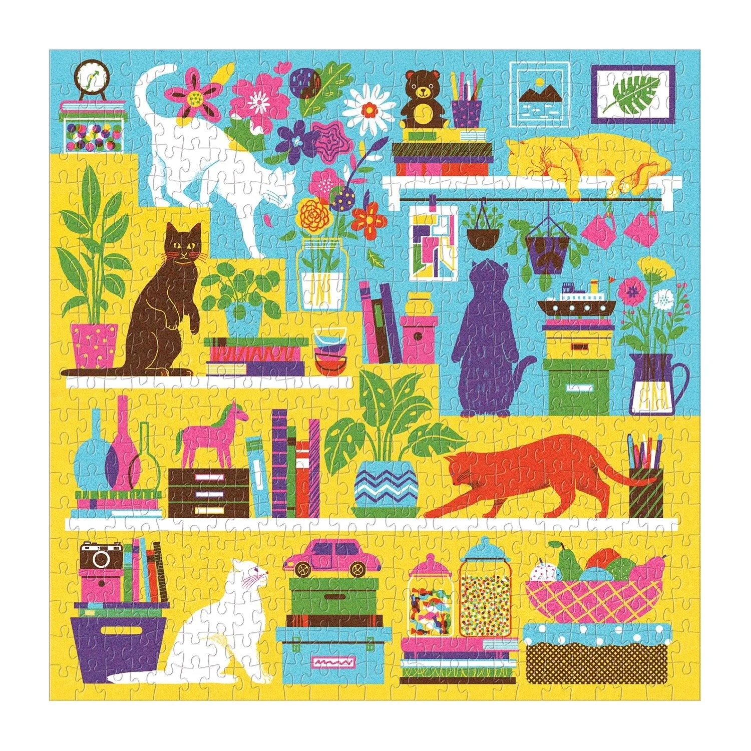 Mudpuppy Curious Cats puzzle 500 piese pisici 50x50 cm