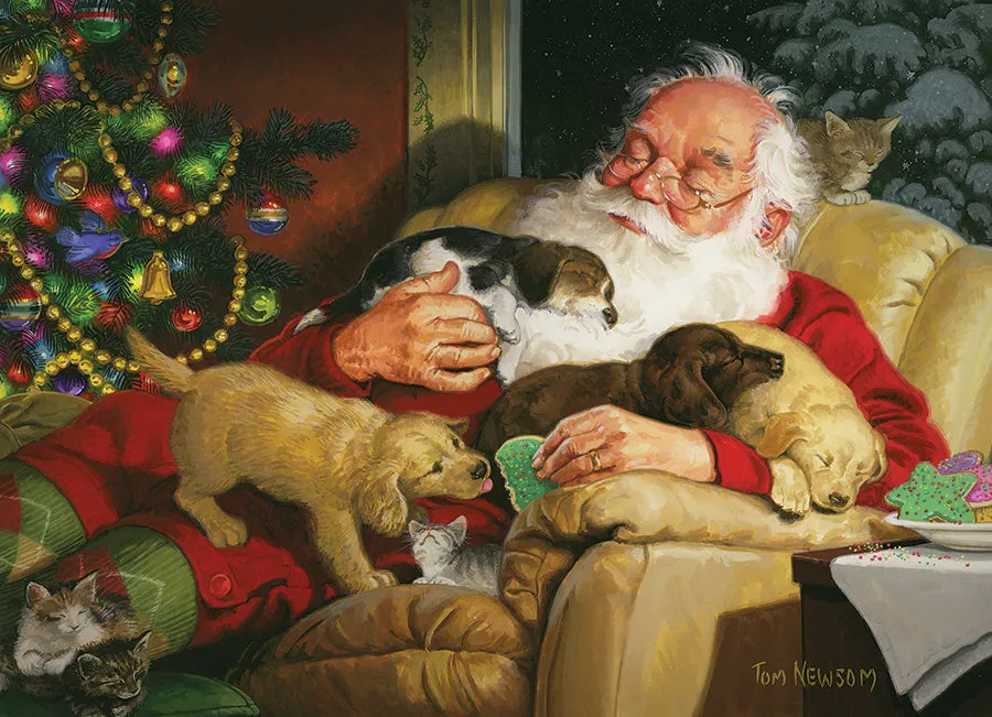 Cobble Hill Santa's Quiet Time puzzle 1000 piese craciun