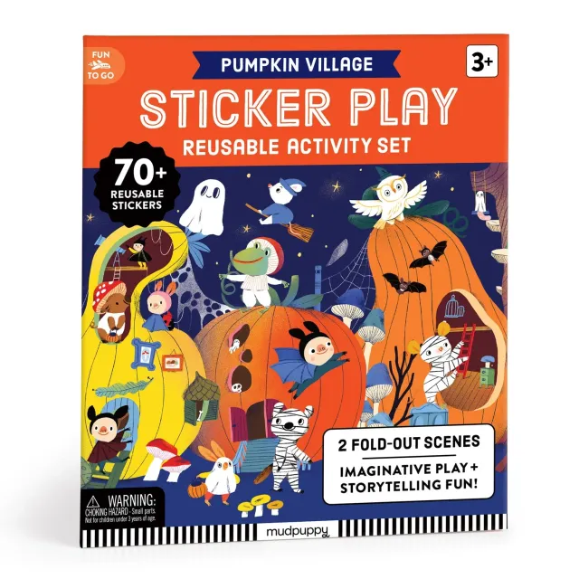 Mudpuppy Pumpkin Village set stickere reutilizabile 70 toamna