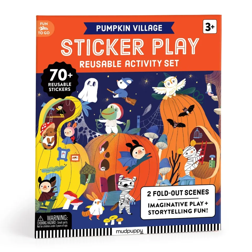Mudpuppy Pumpkin Village set stickere reutilizabile 70 toamna