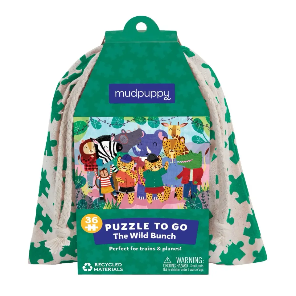 Mudpuppy The Wild Bunch Puzzle to Go puzzle 36 piese