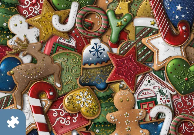 Traditions Festive Cookies puzzle carton 1000 piese Craciun